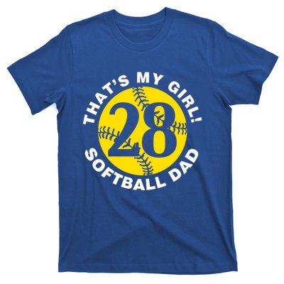 ThatS My #28 Softball Dad FatherS Day Fast Pitch Fan Gift T-Shirt