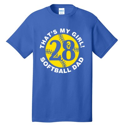 ThatS My #28 Softball Dad FatherS Day Fast Pitch Fan Gift Tall T-Shirt