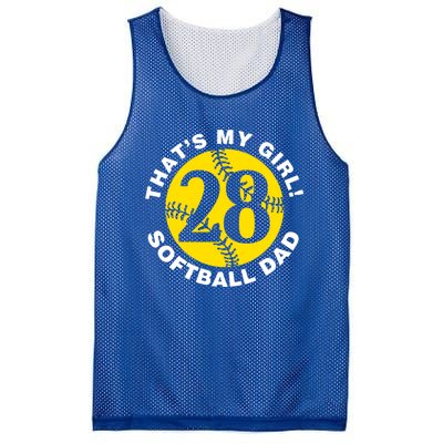 ThatS My #28 Softball Dad FatherS Day Fast Pitch Fan Gift Mesh Reversible Basketball Jersey Tank