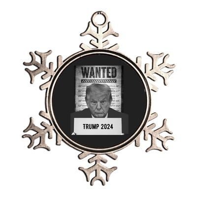 Trump Mugshot 2024 President Metallic Star Ornament