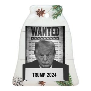 Trump Mugshot 2024 President Ceramic Bell Ornament