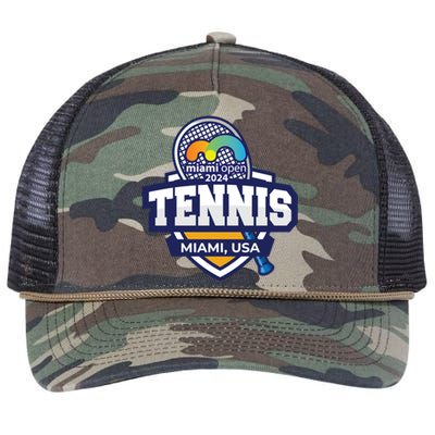 Tennis Miami 2024 Limited Edition: Serve Style On And Off The Court Retro Rope Trucker Hat Cap