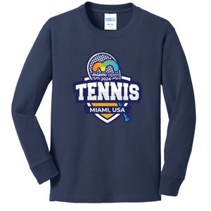 Tennis Miami 2024 Limited Edition: Serve Style On And Off The Court Kids Long Sleeve Shirt