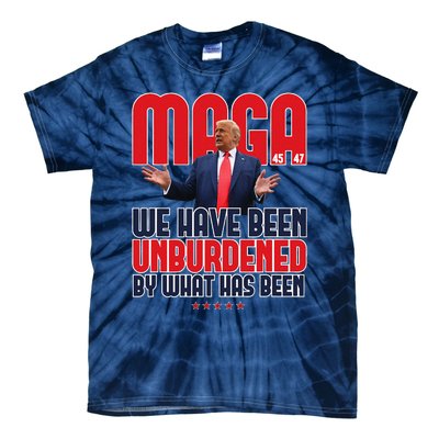 Trump Maga 2024 47th President Unburdened Meme Design Tie-Dye T-Shirt