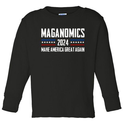 Trump Maganomics 2024 Toddler Long Sleeve Shirt