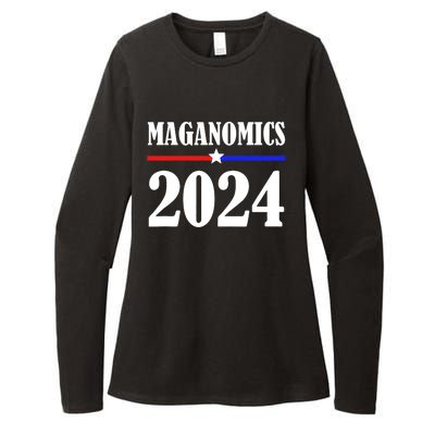 Trump Maganomics 2024 Funny Biden Trump Womens CVC Long Sleeve Shirt