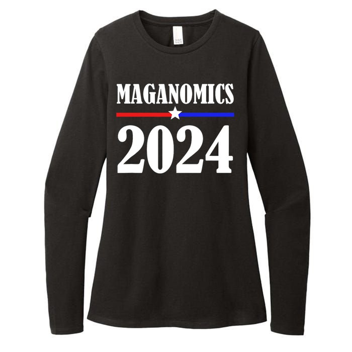 Trump Maganomics 2024 Funny Biden Trump Womens CVC Long Sleeve Shirt