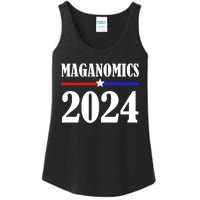 Trump Maganomics 2024 Funny Biden Trump Ladies Essential Tank