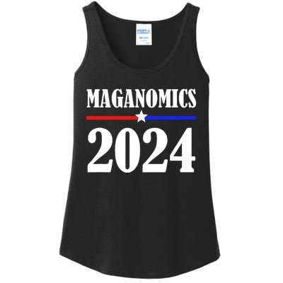 Trump Maganomics 2024 Funny Biden Trump Ladies Essential Tank