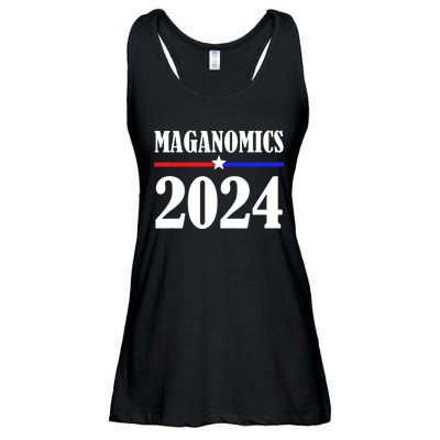 Trump Maganomics 2024 Funny Biden Trump Ladies Essential Flowy Tank