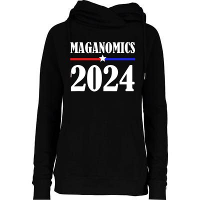 Trump Maganomics 2024 Funny Biden Trump Womens Funnel Neck Pullover Hood