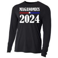 Trump Maganomics 2024 Funny Biden Trump Cooling Performance Long Sleeve Crew