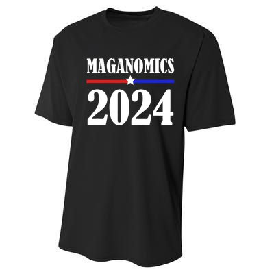 Trump Maganomics 2024 Funny Biden Trump Performance Sprint T-Shirt