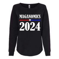 Trump Maganomics 2024 Funny Biden Trump Womens California Wash Sweatshirt