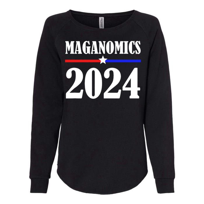 Trump Maganomics 2024 Funny Biden Trump Womens California Wash Sweatshirt