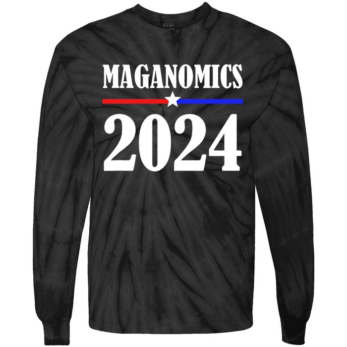 Trump Maganomics 2024 Funny Biden Trump Tie-Dye Long Sleeve Shirt