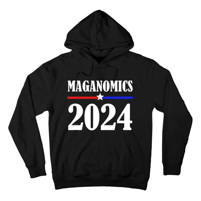 Trump Maganomics 2024 Funny Biden Trump Tall Hoodie