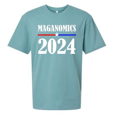 Trump Maganomics 2024 Funny Biden Trump Sueded Cloud Jersey T-Shirt