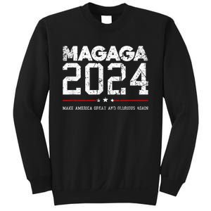 Trump Magaga 2024 Make America Great Glorious Again Design Sweatshirt