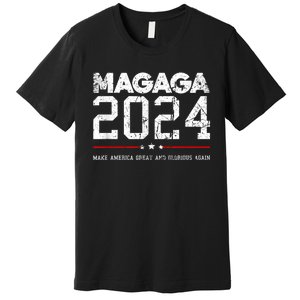 Trump Magaga 2024 Make America Great Glorious Again Design Premium T-Shirt