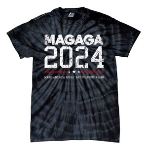 Trump Magaga 2024 Make America Great Glorious Again Design Tie-Dye T-Shirt