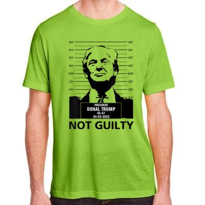 Trump Mugshot 2024 President Trump Not Guilty Adult ChromaSoft Performance T-Shirt