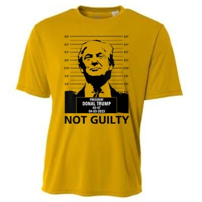 Trump Mugshot 2024 President Trump Not Guilty Cooling Performance Crew T-Shirt