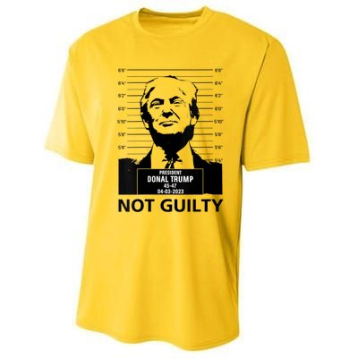 Trump Mugshot 2024 President Trump Not Guilty Performance Sprint T-Shirt