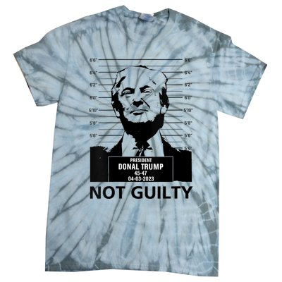 Trump Mugshot 2024 President Trump Not Guilty Tie-Dye T-Shirt