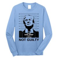 Trump Mugshot 2024 President Trump Not Guilty Long Sleeve Shirt