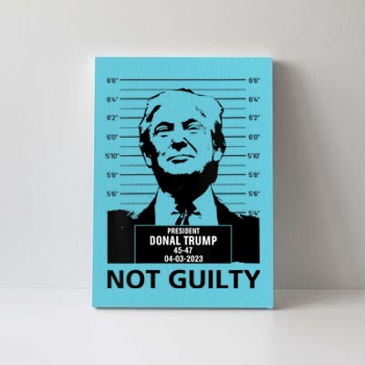 Trump Mugshot 2024 President Trump Not Guilty Canvas