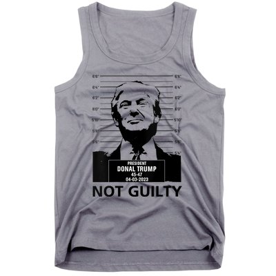 Trump Mugshot 2024 President Trump Not Guilty Tank Top