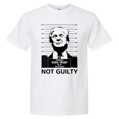 Trump Mugshot 2024 President Trump Not Guilty Garment-Dyed Heavyweight T-Shirt