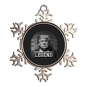 Trump Mugshot 2024 President Legend Metallic Star Ornament