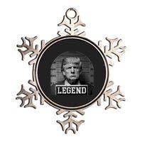 Trump Mugshot 2024 President Legend Metallic Star Ornament