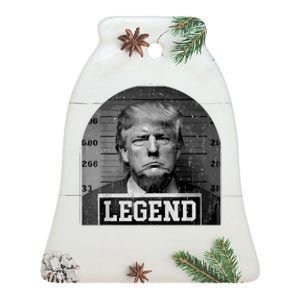 Trump Mugshot 2024 President Legend Ceramic Bell Ornament