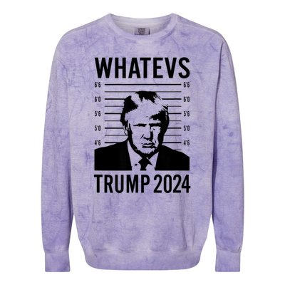 Trump Mugshot 2024 President Legend Trump never surrender Colorblast Crewneck Sweatshirt