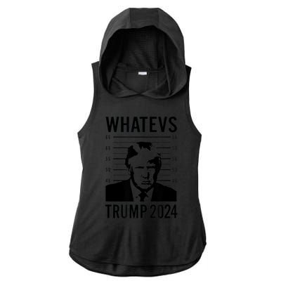 Trump Mugshot 2024 President Legend Trump never surrender Ladies PosiCharge Tri-Blend Wicking Draft Hoodie Tank