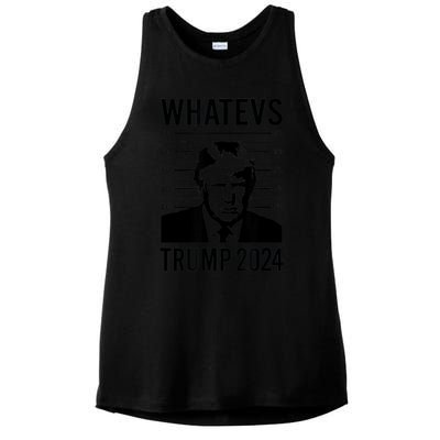 Trump Mugshot 2024 President Legend Trump never surrender Ladies PosiCharge Tri-Blend Wicking Tank