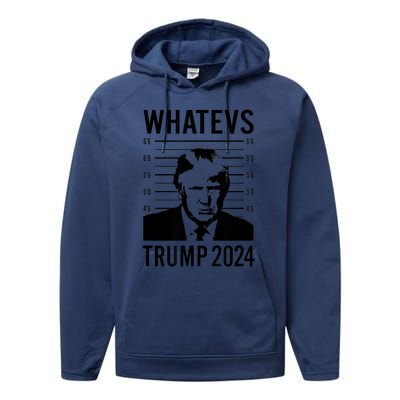 Trump Mugshot 2024 President Legend Trump never surrender Performance Fleece Hoodie