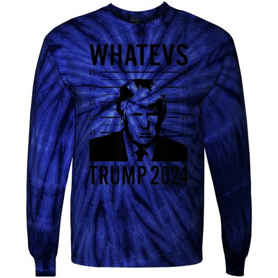 Trump Mugshot 2024 President Legend Trump never surrender Tie-Dye Long Sleeve Shirt