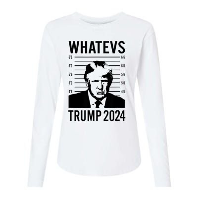 Trump Mugshot 2024 President Legend Trump never surrender Womens Cotton Relaxed Long Sleeve T-Shirt