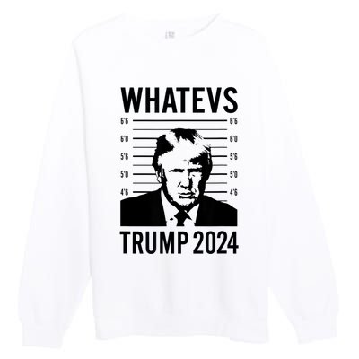 Trump Mugshot 2024 President Legend Trump never surrender Premium Crewneck Sweatshirt