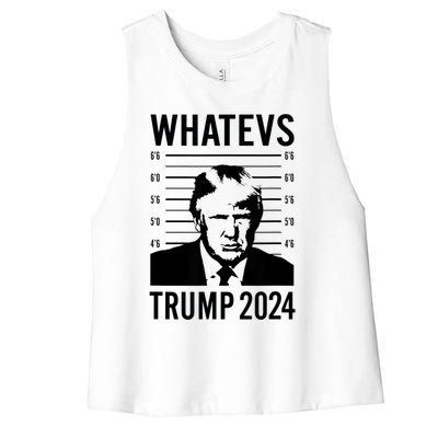 Trump Mugshot 2024 President Legend Trump never surrender Women's Racerback Cropped Tank