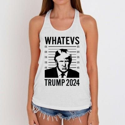 Trump Mugshot 2024 President Legend Trump never surrender Women's Knotted Racerback Tank