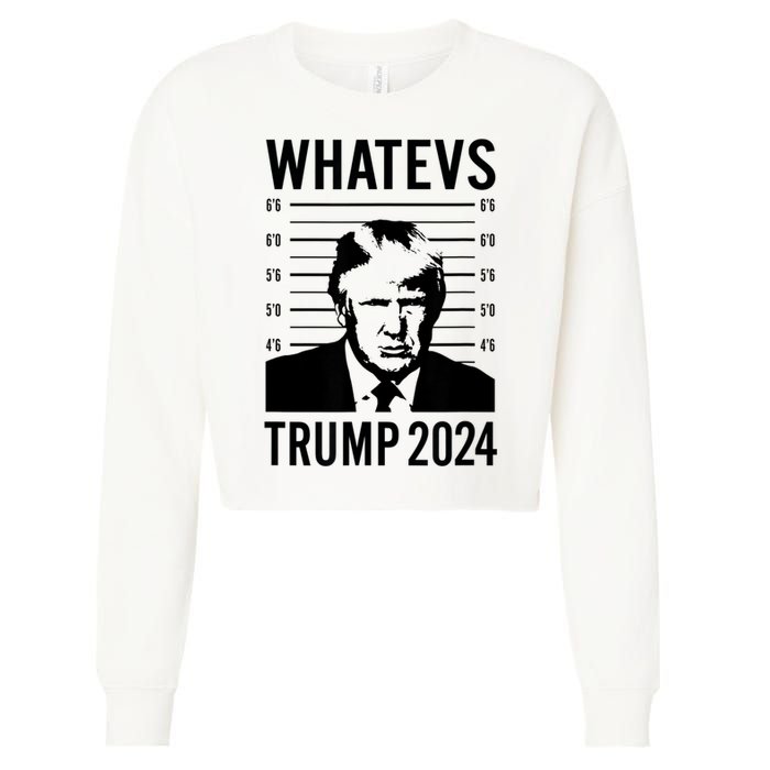 Trump Mugshot 2024 President Legend Trump never surrender Cropped Pullover Crew