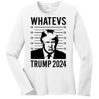 Trump Mugshot 2024 President Legend Trump never surrender Ladies Long Sleeve Shirt