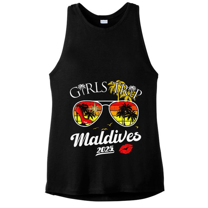 Trip Maldives 2025 Women Weekend Birthday Squad Ladies PosiCharge Tri-Blend Wicking Tank