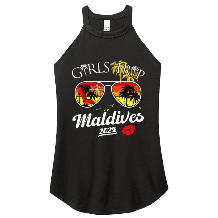 Trip Maldives 2025 Women Weekend Birthday Squad Women's Perfect Tri Rocker Tank