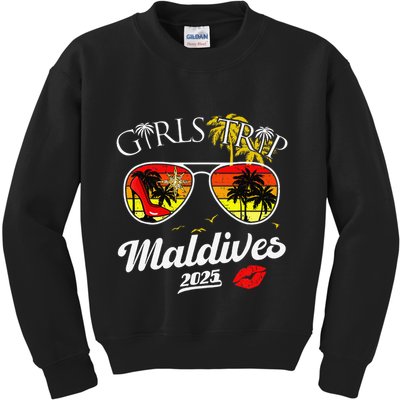 Trip Maldives 2025 Women Weekend Birthday Squad Kids Sweatshirt